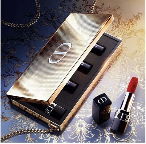 dior rouge minaudiere holiday lip set|Rouge Dior lip balm.